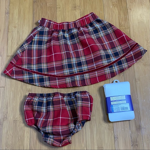 Wonder Kids plaid skirt diaper cover tights 18M - Picture 2 of 6